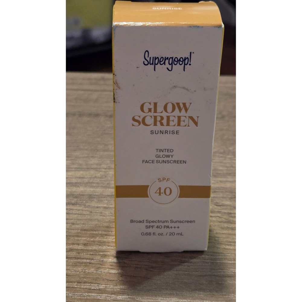 Supergoop! Glowscreen Sunrise Tinted Face Sunscreen SPF 40 0.68 fl oz 20 mL NEW